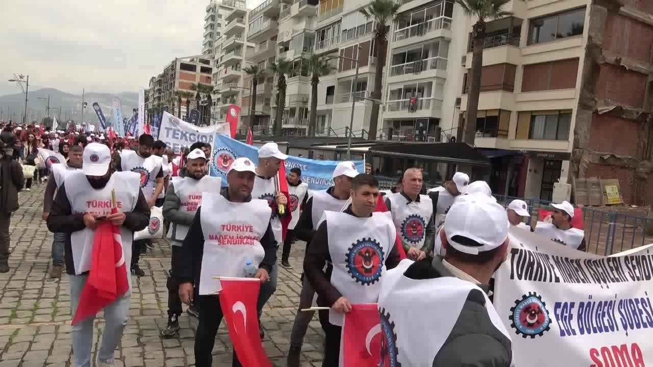 1 Mayıs'ta Soma'da kömürün acı izleri: İşçiler geleceğe dair endişeleriyle meydanlarda