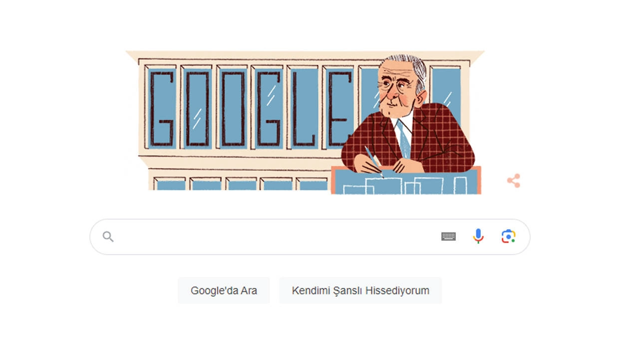 Google, mimar Hakkı Eldem'in doğum gününü kutlayan özel "doodle" yayınladı!