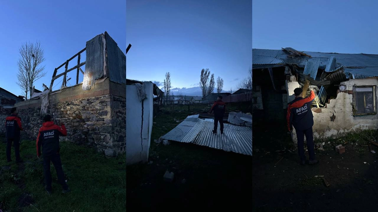 Kars'ta doğanın öfkesi: Fırtına ve hortum evleri darmaduman etti